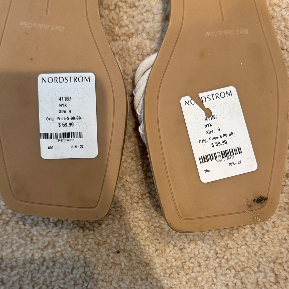 NEW Dolce Vita White and Tan Women's Sandals - Picture 4 of 4